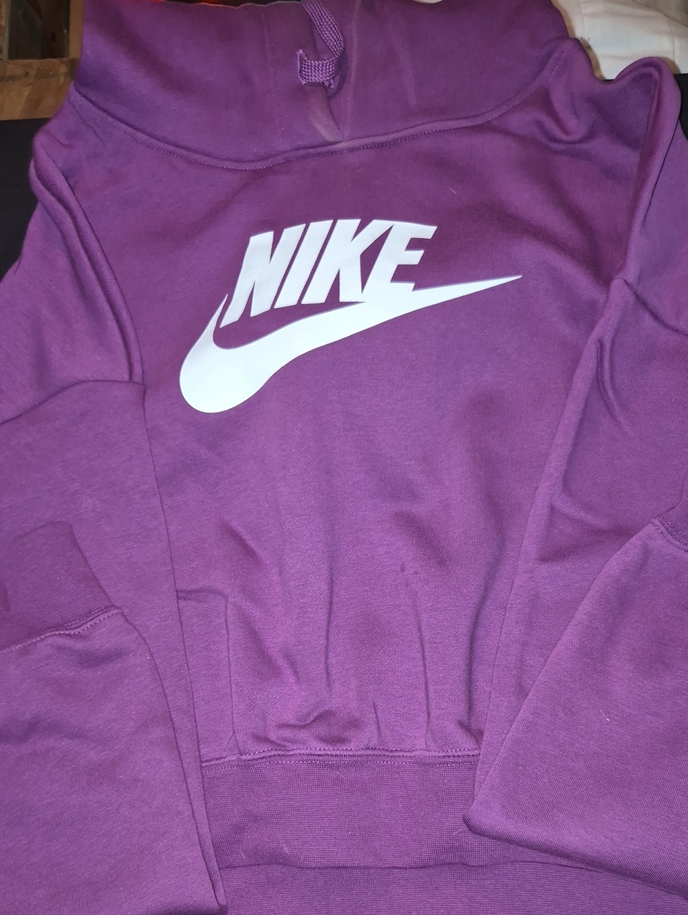 Nike Purple Hoodie with White Swoosh